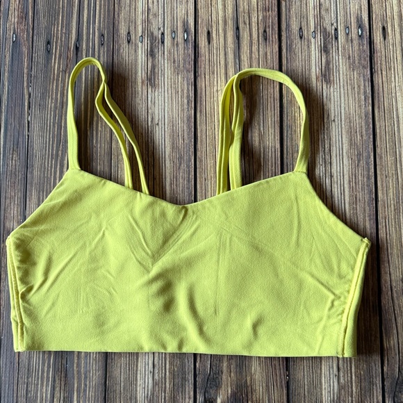 All in Motion Yellow Soft Simple Sports Bra M - Picture 1 of 3
